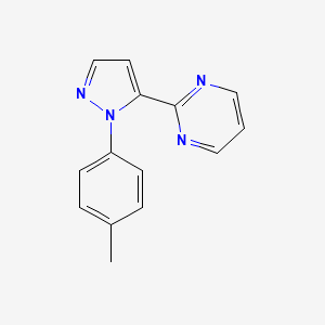 molecular formula C14H12N4 B578135 2-(1-(p-Tolyl)-1H-pyrazol-5-yl)pyrimidine CAS No. 1269292-37-6