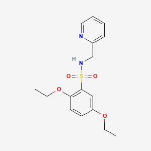 molecular formula C16H20N2O4S B5781350 2,5-diethoxy-N-(2-pyridinylmethyl)benzenesulfonamide 