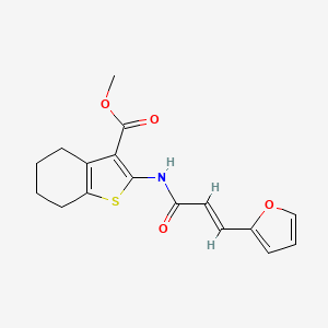 molecular formula C17H17NO4S B5781352 methyl 2-{[3-(2-furyl)acryloyl]amino}-4,5,6,7-tetrahydro-1-benzothiophene-3-carboxylate 