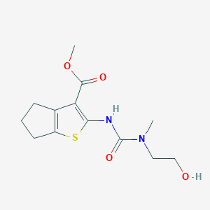 molecular formula C13H18N2O4S B5781385 methyl 2-({[(2-hydroxyethyl)(methyl)amino]carbonyl}amino)-5,6-dihydro-4H-cyclopenta[b]thiophene-3-carboxylate 