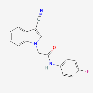 2-(3-cyano-1H-indol-1-yl)-N-(4-fluorophenyl)acetamide
