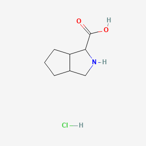 molecular formula C8H14ClNO2 B578141 八氢环戊并[c]吡咯-1-羧酸盐酸盐 CAS No. 1219204-23-5