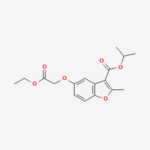 molecular formula C17H20O6 B5781417 isopropyl 5-(2-ethoxy-2-oxoethoxy)-2-methyl-1-benzofuran-3-carboxylate CAS No. 6238-58-0