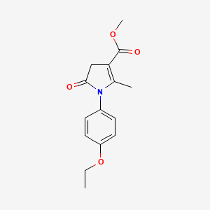 molecular formula C15H17NO4 B5781419 methyl 1-(4-ethoxyphenyl)-2-methyl-5-oxo-4,5-dihydro-1H-pyrrole-3-carboxylate 
