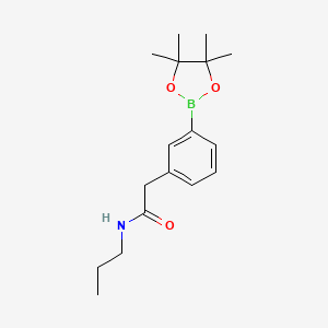 molecular formula C17H26BNO3 B578142 N-丙基-2-[3-(4,4,5,5-四甲基-1,3,2-二氧杂硼环丁-2-基)苯基]乙酰胺 CAS No. 1256359-91-7