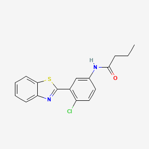 molecular formula C17H15ClN2OS B5781424 N-[3-(1,3-benzothiazol-2-yl)-4-chlorophenyl]butanamide 