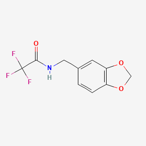 molecular formula C10H8F3NO3 B5781433 N-(1,3-benzodioxol-5-ylmethyl)-2,2,2-trifluoroacetamide 