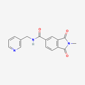 molecular formula C16H13N3O3 B5781452 2-methyl-1,3-dioxo-N-(3-pyridinylmethyl)-5-isoindolinecarboxamide 