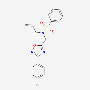 molecular formula C18H16ClN3O3S B5781457 N-allyl-N-{[3-(4-chlorophenyl)-1,2,4-oxadiazol-5-yl]methyl}benzenesulfonamide 