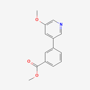 molecular formula C14H13NO3 B578148 3-(5-甲氧基吡啶-3-基)苯甲酸甲酯 CAS No. 1373232-69-9