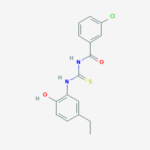 3-chloro-N-{[(5-ethyl-2-hydroxyphenyl)amino]carbonothioyl}benzamide