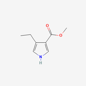 molecular formula C8H11NO2 B578151 Methyl 4-ethyl-1H-pyrrole-3-carboxylate CAS No. 1260827-11-9