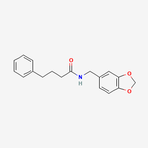 molecular formula C18H19NO3 B5781523 N-(1,3-benzodioxol-5-ylmethyl)-4-phenylbutanamide 