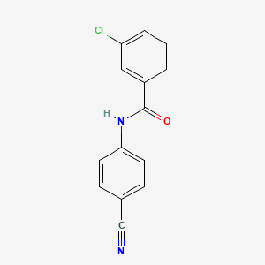 molecular formula C14H9ClN2O B5781524 3-chloro-N-(4-cyanophenyl)benzamide 