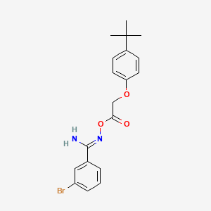 3-bromo-N'-{[(4-tert-butylphenoxy)acetyl]oxy}benzenecarboximidamide