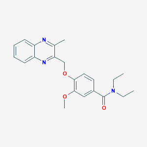 molecular formula C22H25N3O3 B5781566 N,N-diethyl-3-methoxy-4-[(3-methyl-2-quinoxalinyl)methoxy]benzamide 