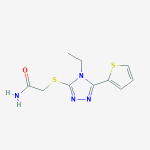 2-{[4-ethyl-5-(thiophen-2-yl)-4H-1,2,4-triazol-3-yl]sulfanyl}acetamide