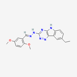 2,5-dimethoxybenzaldehyde (8-ethyl-5H-[1,2,4]triazino[5,6-b]indol-3-yl)hydrazone