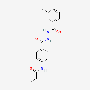 N-(4-{[2-(3-methylbenzoyl)hydrazino]carbonyl}phenyl)propanamide