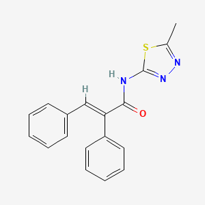 molecular formula C18H15N3OS B5781656 N-(5-methyl-1,3,4-thiadiazol-2-yl)-2,3-diphenylacrylamide 