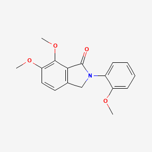 molecular formula C17H17NO4 B5781671 6,7-dimethoxy-2-(2-methoxyphenyl)-1-isoindolinone 