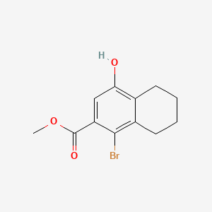molecular formula C12H13BrO3 B578168 1-溴-4-羟基-5,6,7,8-四氢萘-2-甲酸甲酯 CAS No. 1253654-65-7