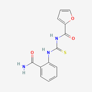 molecular formula C13H11N3O3S B5781682 N-({[2-(aminocarbonyl)phenyl]amino}carbonothioyl)-2-furamide 
