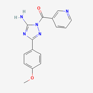 molecular formula C15H13N5O2 B5781693 3-(4-methoxyphenyl)-1-(3-pyridinylcarbonyl)-1H-1,2,4-triazol-5-amine 