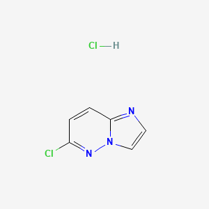 molecular formula C6H5Cl2N3 B578171 6-氯咪唑并[1,2-b]哒嗪盐酸盐 CAS No. 13493-79-3