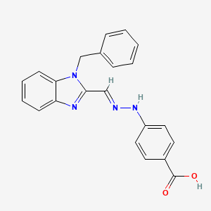 4-{2-[(1-benzyl-1H-benzimidazol-2-yl)methylene]hydrazino}benzoic acid