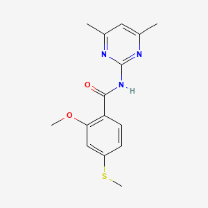 N-(4,6-dimethyl-2-pyrimidinyl)-2-methoxy-4-(methylthio)benzamide