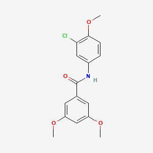 molecular formula C16H16ClNO4 B5781733 N-(3-chloro-4-methoxyphenyl)-3,5-dimethoxybenzamide 