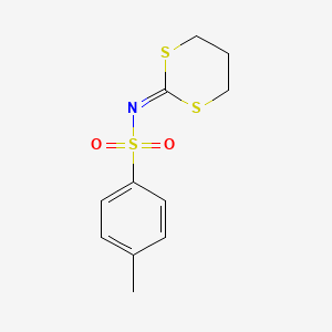 molecular formula C11H13NO2S3 B5781745 N-1,3-dithian-2-ylidene-4-methylbenzenesulfonamide 