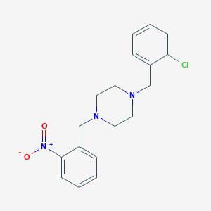 1-(2-chlorobenzyl)-4-(2-nitrobenzyl)piperazine