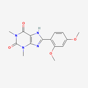 molecular formula C15H16N4O4 B5781772 8-(2,4-dimethoxyphenyl)-1,3-dimethyl-3,7-dihydro-1H-purine-2,6-dione 