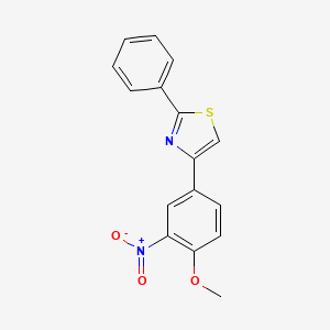 molecular formula C16H12N2O3S B5781787 4-(4-methoxy-3-nitrophenyl)-2-phenyl-1,3-thiazole 