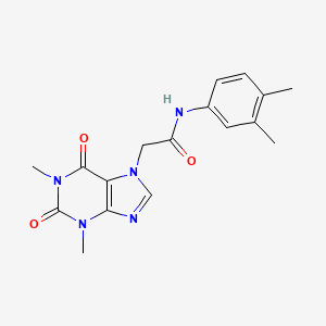 molecular formula C17H19N5O3 B5781795 2-(1,3-二甲基-2,6-二氧代-1,2,3,6-四氢-7H-嘌呤-7-基)-N-(3,4-二甲苯基)乙酰胺 