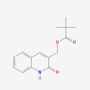 molecular formula C15H17NO3 B5781796 (2-hydroxy-3-quinolinyl)methyl pivalate 