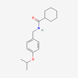 molecular formula C17H25NO2 B5781806 N-(4-isopropoxybenzyl)cyclohexanecarboxamide 