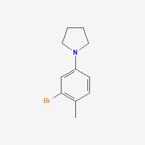 B578181 1-(3-Bromo-4-methylphenyl)pyrrolidine CAS No. 1215917-98-8