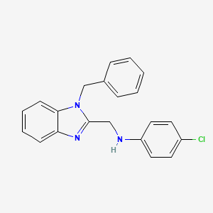 molecular formula C21H18ClN3 B5781831 N-[(1-benzyl-1H-benzimidazol-2-yl)methyl]-4-chloroaniline 