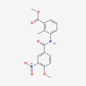 molecular formula C17H16N2O6 B5781833 methyl 3-[(4-methoxy-3-nitrobenzoyl)amino]-2-methylbenzoate 