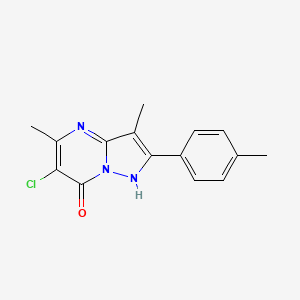 molecular formula C15H14ClN3O B5781845 6-chloro-3,5-dimethyl-2-(4-methylphenyl)pyrazolo[1,5-a]pyrimidin-7-ol 