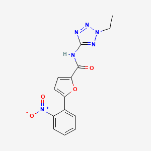 molecular formula C14H12N6O4 B5781853 N-(2-ethyl-2H-tetrazol-5-yl)-5-(2-nitrophenyl)-2-furamide 