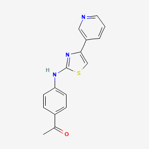 molecular formula C16H13N3OS B5781894 1-(4-{[4-(3-pyridinyl)-1,3-thiazol-2-yl]amino}phenyl)ethanone 