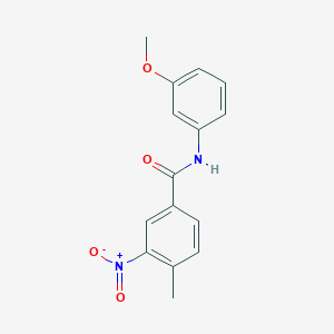 molecular formula C15H14N2O4 B5781898 N-(3-methoxyphenyl)-4-methyl-3-nitrobenzamide 