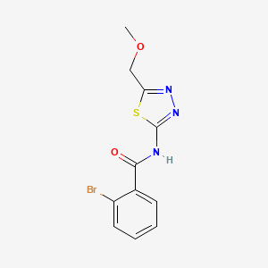 molecular formula C11H10BrN3O2S B5781900 2-bromo-N-[5-(methoxymethyl)-1,3,4-thiadiazol-2-yl]benzamide 