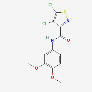 molecular formula C12H10Cl2N2O3S B5781907 4,5-dichloro-N-(3,4-dimethoxyphenyl)-3-isothiazolecarboxamide 