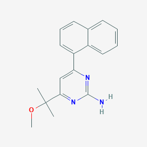 molecular formula C18H19N3O B5781912 4-(1-methoxy-1-methylethyl)-6-(1-naphthyl)-2-pyrimidinamine 
