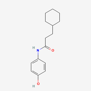 molecular formula C15H21NO2 B5781920 3-cyclohexyl-N-(4-hydroxyphenyl)propanamide 